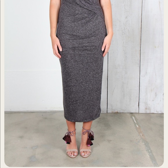 IRO ADONIS DRESS IN DARK GREY - Picture 2 of 6